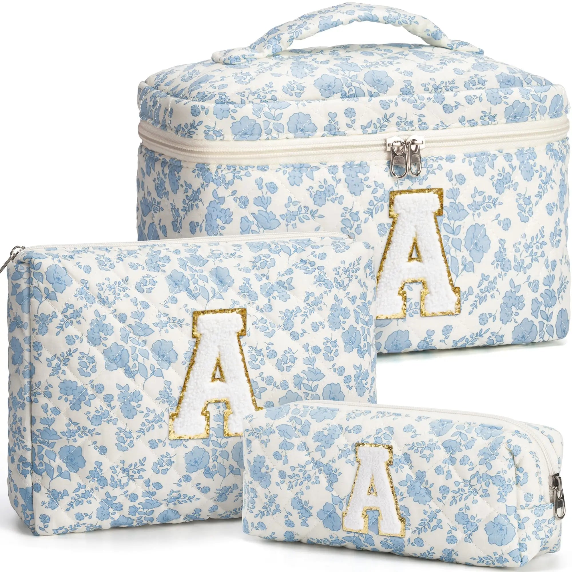 ✨ Cute Quilted Cotton Makeup Bag ✨