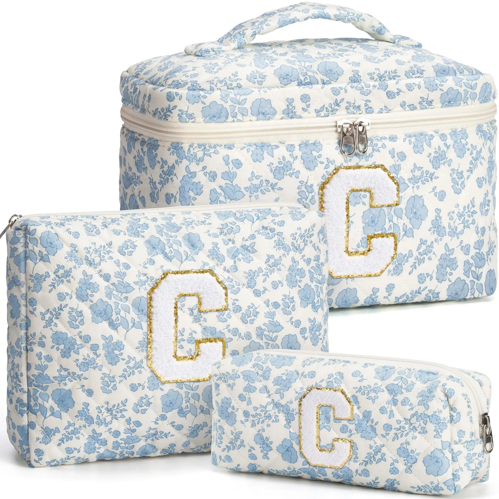 ✨ Cute Quilted Cotton Makeup Bag ✨