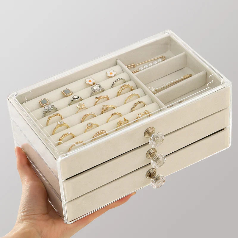 ✨ Acrylic Velvet Jewelry Organizer ✨
