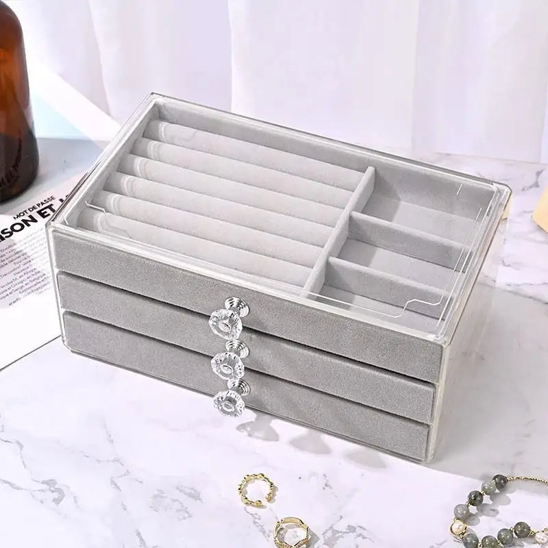 ✨ Acrylic Velvet Jewelry Organizer ✨