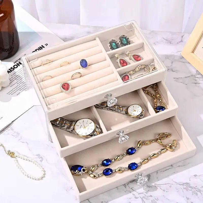 ✨ Acrylic Velvet Jewelry Organizer ✨