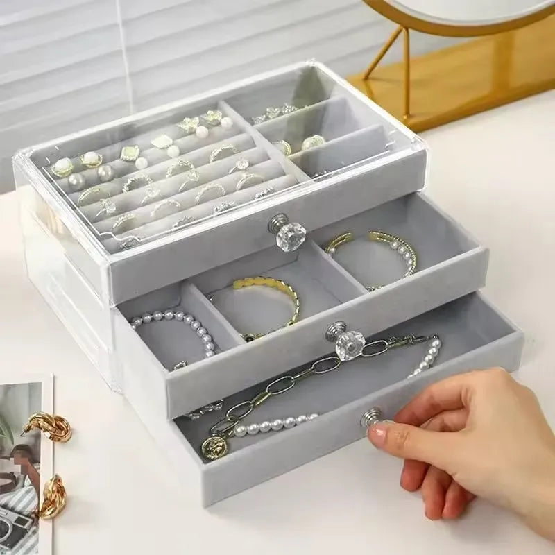✨ Acrylic Velvet Jewelry Organizer ✨