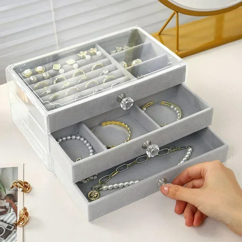 ✨ Acrylic Velvet Jewelry Organizer ✨
