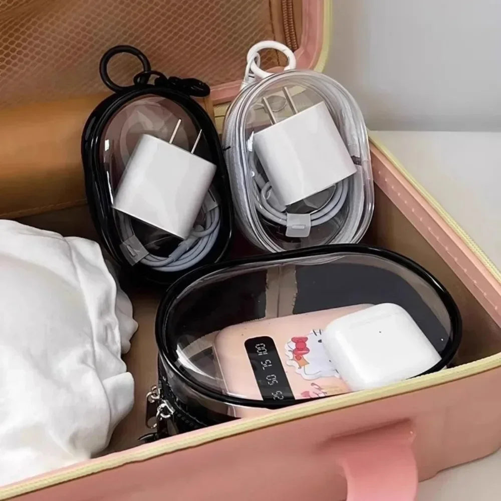✨ Multifunctional Clear Data Cable Storage Box ✨