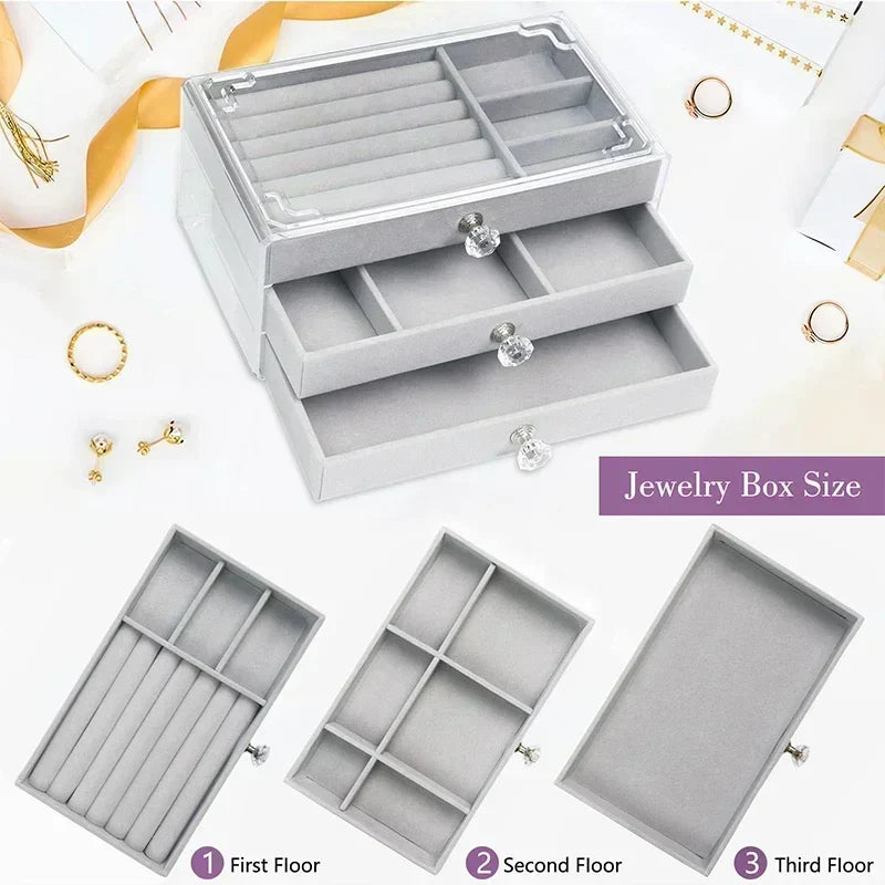 ✨ Acrylic Velvet Jewelry Organizer ✨