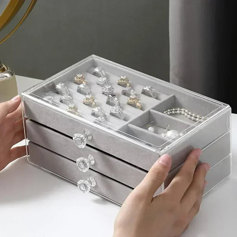 ✨ Acrylic Velvet Jewelry Organizer ✨