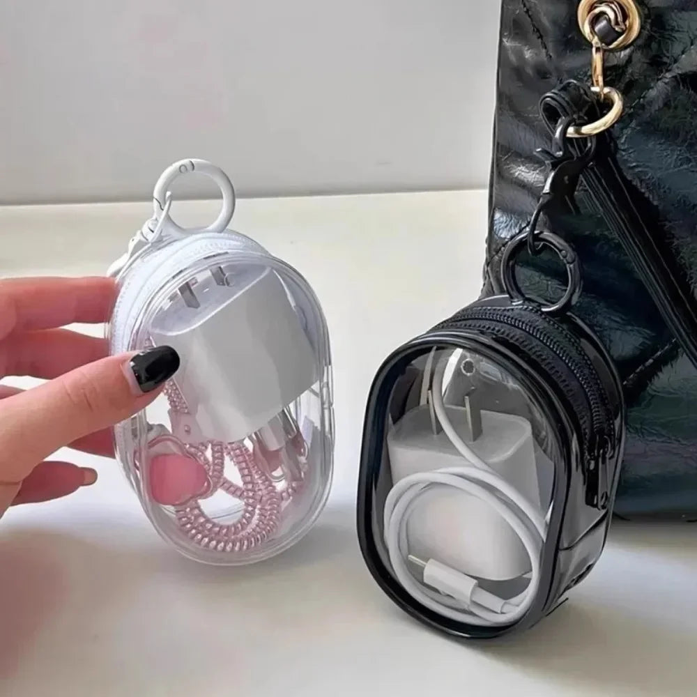 ✨ Multifunctional Clear Data Cable Storage Box ✨