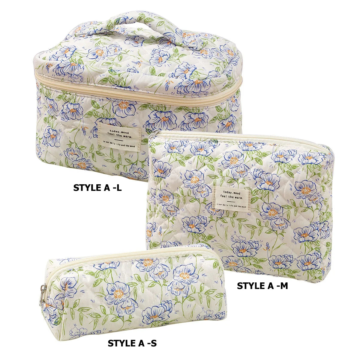 ✨ Cute Quilted Cotton Makeup Bag ✨